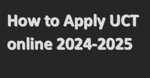 How to Apply UCT online 2024-2025