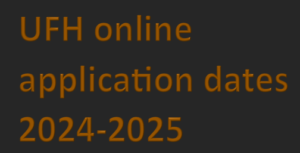 UFH online application dates 2024-2025